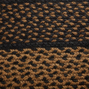 Black & Tan Jute Rug Rect w/ Pad 60x96