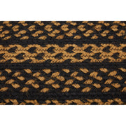 Black & Tan Jute Rug Oval w/ Pad 24x36