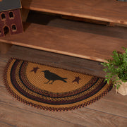 Heritage Farms Crow Jute Rug Half Circle w/ Pad 16.5x33