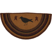 Heritage Farms Crow Jute Rug Half Circle w/ Pad 16.5x33