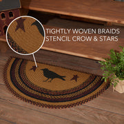 Heritage Farms Crow Jute Rug Half Circle w/ Pad 16.5x33