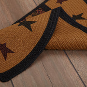 Heritage Farms Star Jute Rug Half Circle w/ Pad 16.5x33