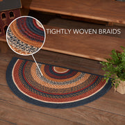 Stratton Jute Rug Half Circle w/ Pad 16.5x33