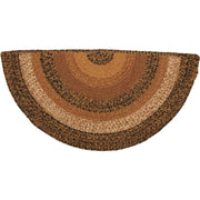 Kettle Grove Jute Rug Half Circle w/ Pad 16.5x33