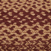 Burgundy Tan Jute Rug Rect w/ Pad 24x36