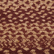 Burgundy Tan Jute Rug Oval w/ Pad 20x30