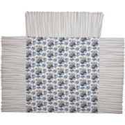 Annie Blue Floral Ruffled King Coverlet 80x76+27
