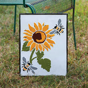 Vintage Sunflower Metal Wall Plaque