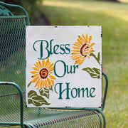 Bless Our Home Vintage Metal Wall Plaque