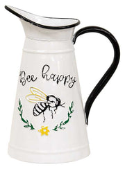 Bee Happy Enamel Pitcher