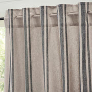 Grain Sack Charcoal Panel Set of 2 84x40