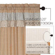 Kaila Ticking Gold Ruffled Valance 16x60