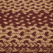 Burgundy Tan Jute Rug Rect w/ Pad 20x30
