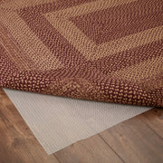 Burgundy Tan Jute Rug Rect w/ Pad 60x96