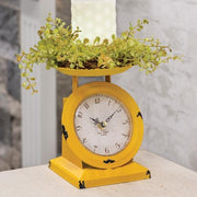 Sunflower Yellow Old Town Scale Clock