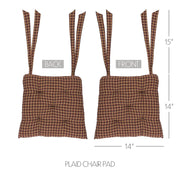 Patriotic Patch Plaid Chair Pad