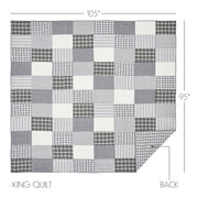 Sawyer Mill Black King Quilt 105Wx95L