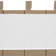 Stitched Burlap Natural Valance 16x90