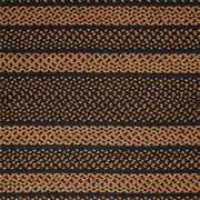 Black & Tan Jute Rug Rect w/ Pad 36x60