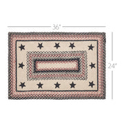 Colonial Star Jute Rug Rect w/ Pad 24x36