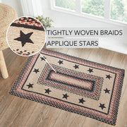 Colonial Star Jute Rug Rect w/ Pad 24x36