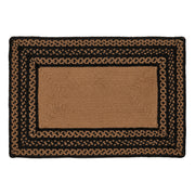 Farmhouse Jute Rug Rect Stencil Stars w/ Pad 20x30