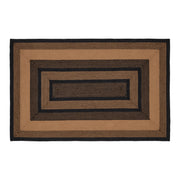 Farmhouse Jute Rug Rect Stencil Stars w/ Pad 60x96