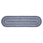 Great Falls Blue Jute Oval Runner 13x48