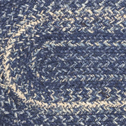 Great Falls Blue Jute Rug Oval w/ Pad 36x60