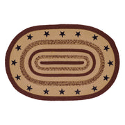 Potomac Jute Rug Oval Stencil Stars 24x36