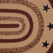 Potomac Jute Rug Oval Stencil Stars 24x36