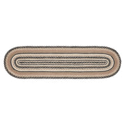 Sawyer Mill Charcoal Creme Jute Oval Runner 13x48