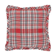 Gregor Plaid Button Tree Pillow 12x12