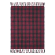 Cumberland Red Black Plaid Woven Throw 50x60