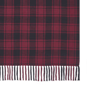 Cumberland Red Black Plaid Woven Throw 50x60