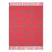 Gallen Red White Woven Throw 50x60