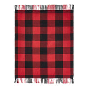 Harper Red Black Buffalo Check Woven Throw 50x60
