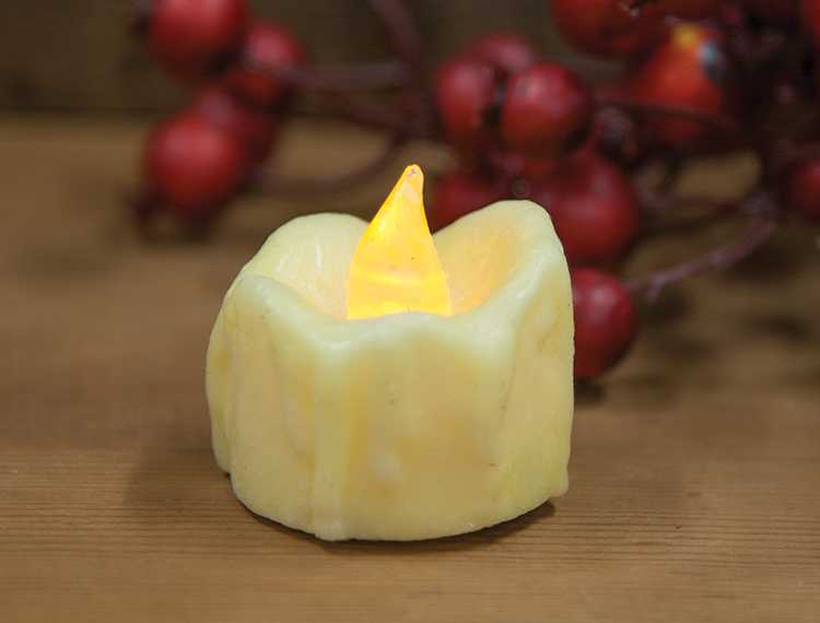 Flickering Timer Tealight - Ivory