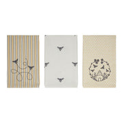 Buzzy Bees Tea Towel Set of 3 19x28