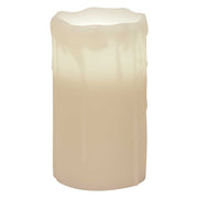White Drip Pillar 3" x 6"