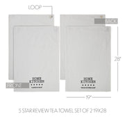 Down Home 5 Star Review Tea Towel Set of 2 19x28