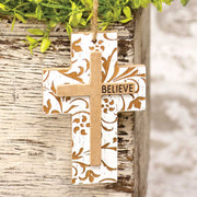 Believe Cross Ornament