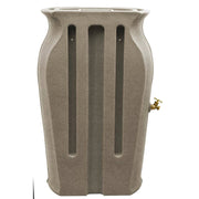 Grey SandStone 50-Gallon Plastic Urn Rain Barrel with Planter Top