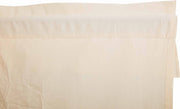 Muslin Ruffled Unbleached Natural Prairie Short Panel Set of 2 63x36x18