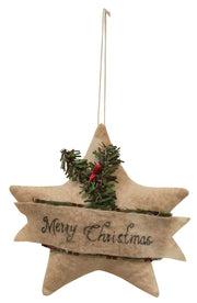 Merry Christmas Star Ornament