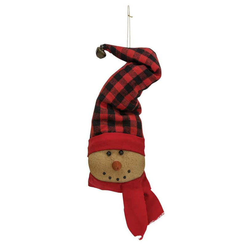 Buffalo Check Snowman Ornament
