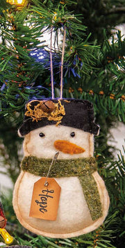 Hope Snowman Ornament