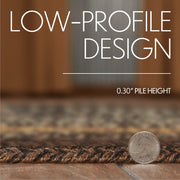 Espresso Jute Rug Rect w/ Pad 20x30