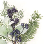 Royal Blue Berries - Cedar & Lamb's Ear Pick - 15"