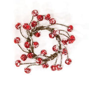 Joyful Red Jingle Bells with Snow Candle Ring - 3.5"